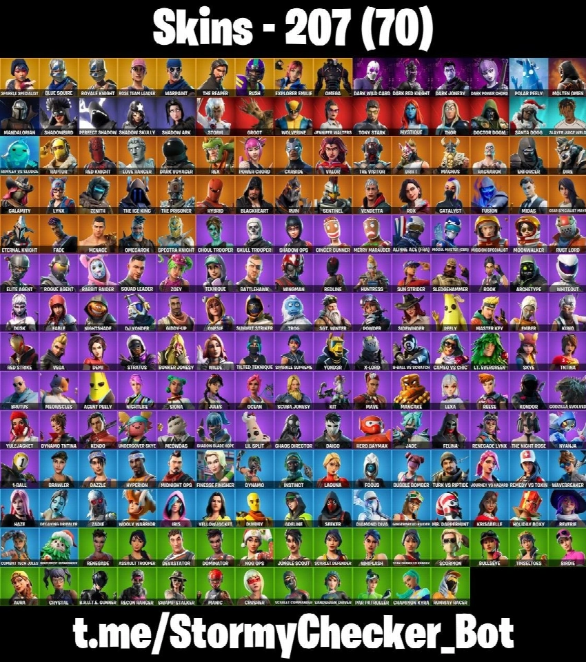 207皮肤 ⭐ OG STW 豪华版 ⭐ Floss ⭐ Leviathan Axe ⭐ Sparkle Specialist ⭐ The Reaper ⭐ Astroworld Cyclone ⭐ Take the L ⭐ Jabba Switchway ⭐ Hype ⭐ FA