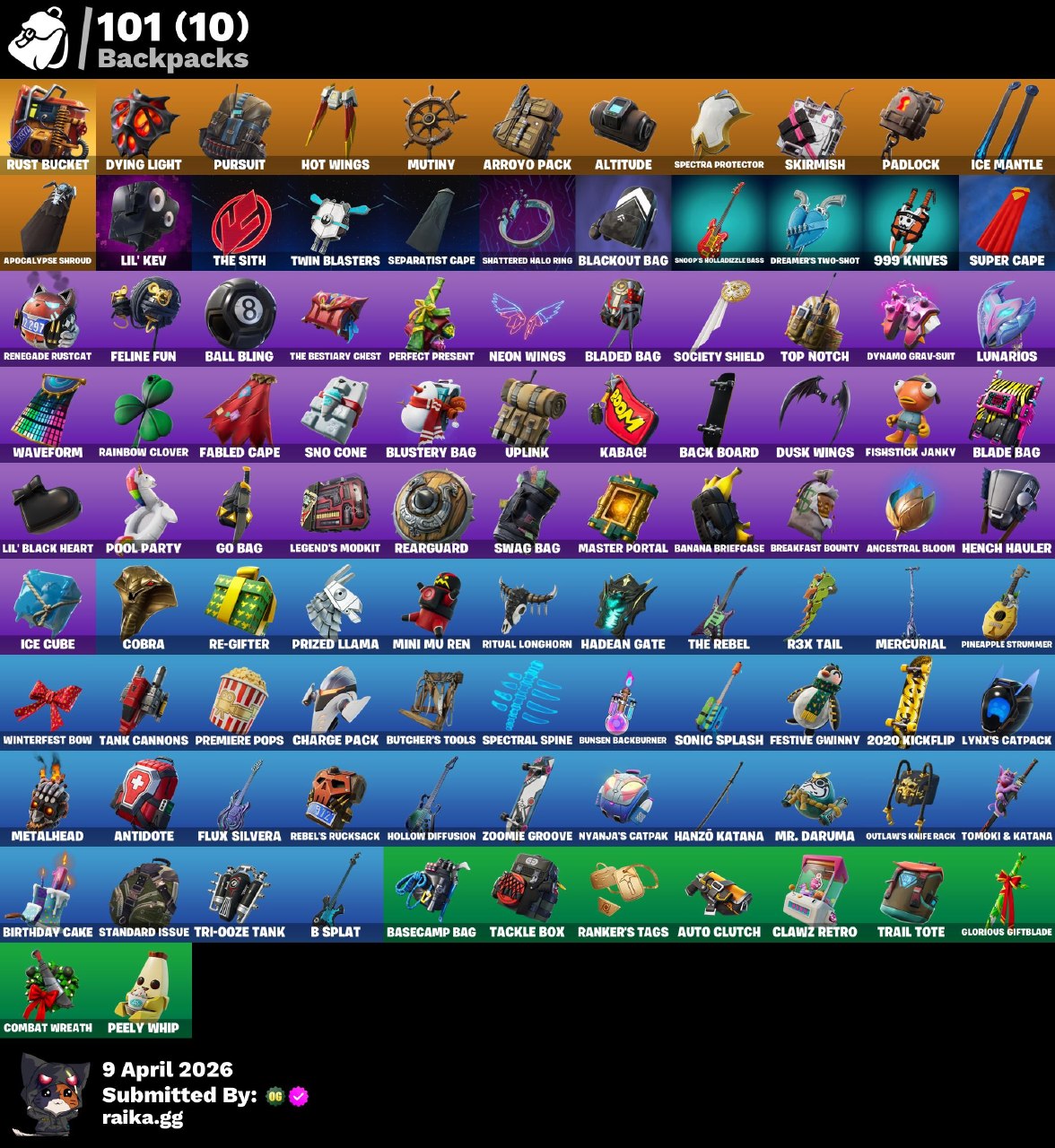 PC/PSN/Xbox/Nintendo 79款皮肤 | OG STW | IKONIK | Glow | Carbide | Lynx | Ruin | Catalyst | Spectra Knight | Drift | Blackheart | Gear Specialist Maya