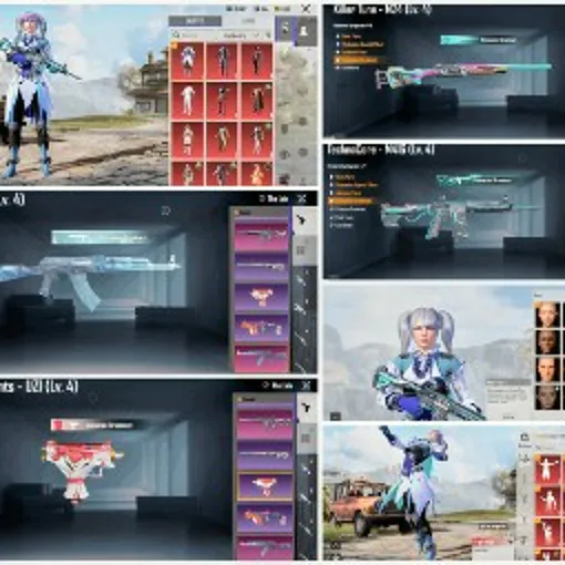🔥 PUBG MOBILE | M4 TECHNO Lv.4 ⚡ + AKM GC Lv.4 🔥 | M24 KILLER Lv.4 🎯 + UZI ROMANTIC Lv.4 💖 | 等级 68 | 🐴 S5 小马 | 💎 稀有神话 | 4 个材料