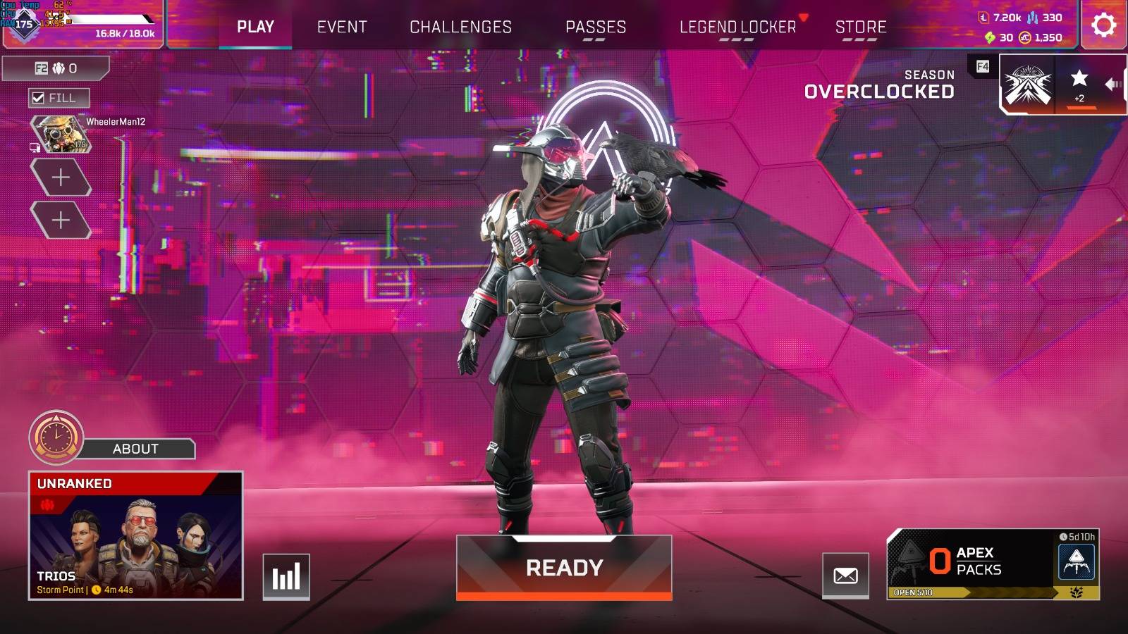 APEX LEGEND 等级175 81传奇 1300+APEX金币 手工制作 正品 可链接EA、Steam、PSN 完全访问