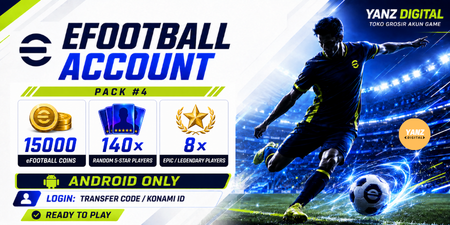 [Android] 账号 eFootball | 15000 金币 + 140 名 5 星球员 + 8 名史诗/传奇 - 包 #4