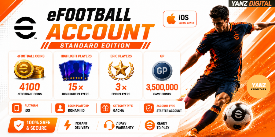 [iOS] Account eFootball | 4100 Coins + 15 Highlight Players + 3 Epic + 3.5M GP- Standard Edition