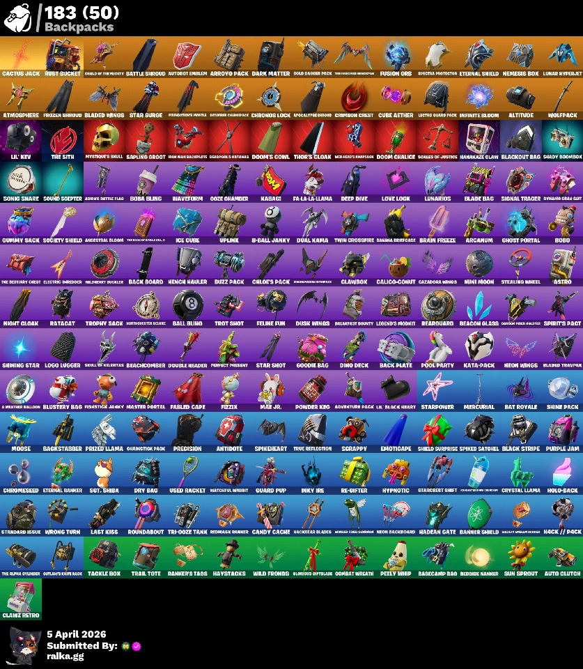 PC/Xbox/Nintendo 185款皮肤 Travis Scott | Unchained Ramirez | Pitch Patroller | The Reaper | Glow | Take The L | Elite Agent | Gold Brutus | Gold Mida