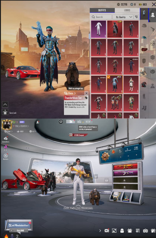 106 神话 | 血鸦 X 套装 2 星 | M416 绯红至尊 | 法拉利 LaFerrari | 征服者 4 个 | 枪皮实验室 31 个 | 大厅 2 个