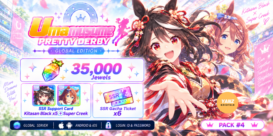 Account Umamusume | 35000 Jewels + Kitasan Black x5 + Super Creek + 6 SSR Ticket
