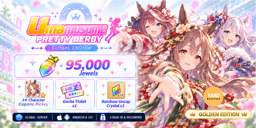 Account Umamusume | 95000 Jewels + Copano Rickey + 1 Ticket + 1 Rb Uncap Crystal