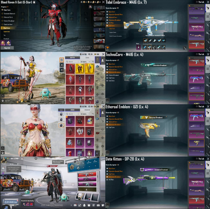 终极爱好者 | 81 个神话 | 加拉达利亚 X 套装 2★ + 血鸦 1★ | M416 潮汐满级 | 18 个枪实验室 | 2 个终极 | 等级 80