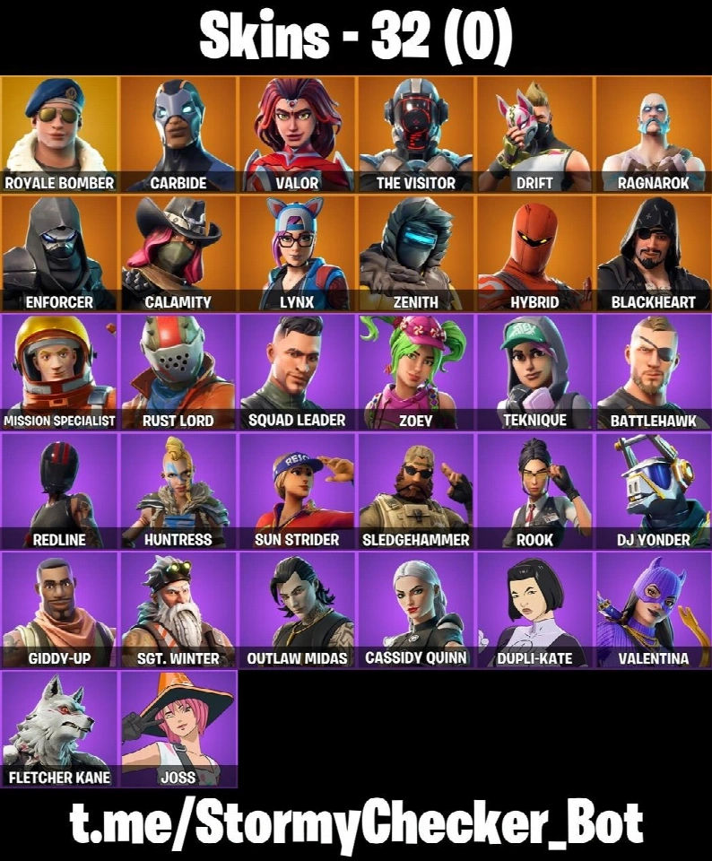 32皮肤 ⭐ TAKE THE L ⭐ HEARTSPAN ⭐ ROYALE BOMBER ⭐ DRIFT ⭐ RUST BUCKET ⭐ BALLOON AXE ⭐ LUG AXE ⭐ TOOSIE SLIDE ⭐ ORANGE JUSTICE ⭐ HYPE ⭐ FA