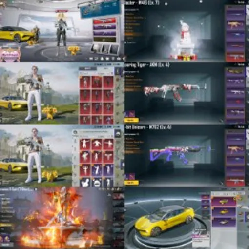 🔥 PUBG MOBILE | 黄色道奇跑车 🟡🏎️ | M416 冰川 MAX ❄️ | AKM 咆哮 Lv.4 🔥 | 25× 枪皮实验室 🔫 | 德拉维恩 X 套装 ⭐⭐ | 105 神话物品 💎 | S7 BE