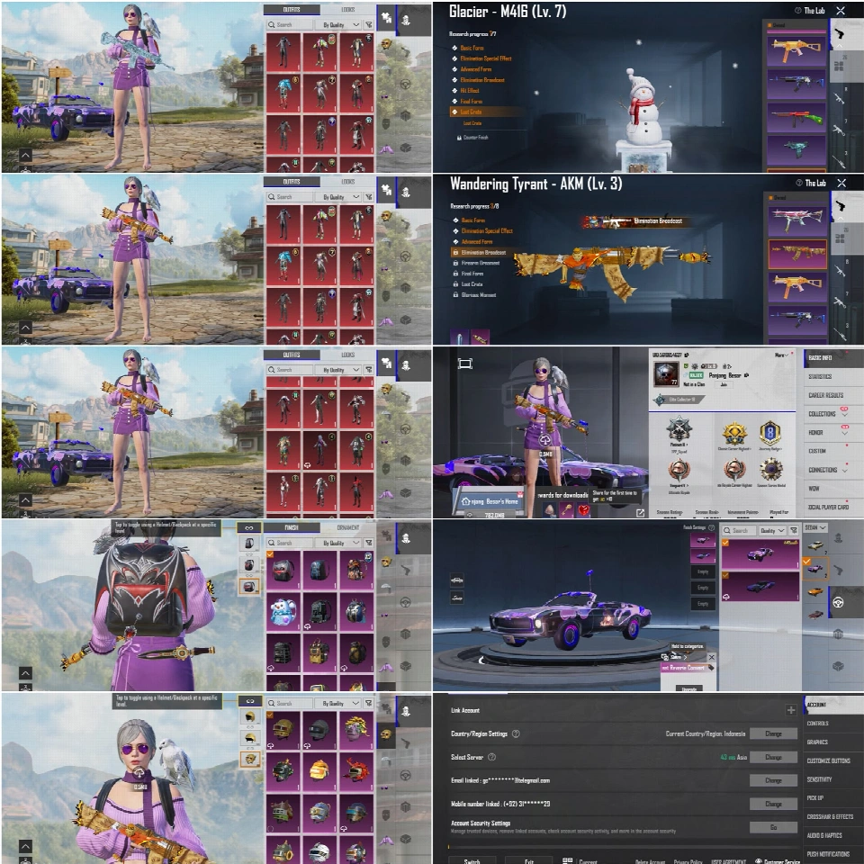 71 Mythics | M416 Glacier MAX | Wandering Tyrant AKM | 58 收藏 | 26 武器实验室 | 稀有PUBG账号