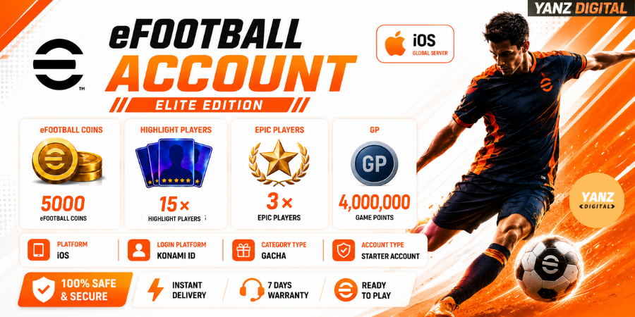 [iOS] Account eFootball | 5000 Coins + 15 Highlight Players + 3 Epic + 4M GP- Elite Edition