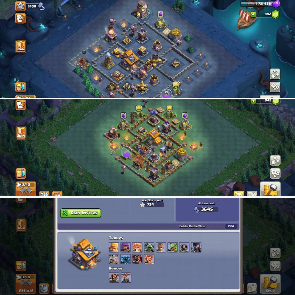 GOOD EPIC EQUIPMENT, 250+ LEAGUE MEDALS, 6 BUILDER (33% LIMITED TIME OFF) GREAT VALUE TH18, NC YES | BK64, Q78, MP50, W43, RC40 | BH10, MAGIC ITEMS