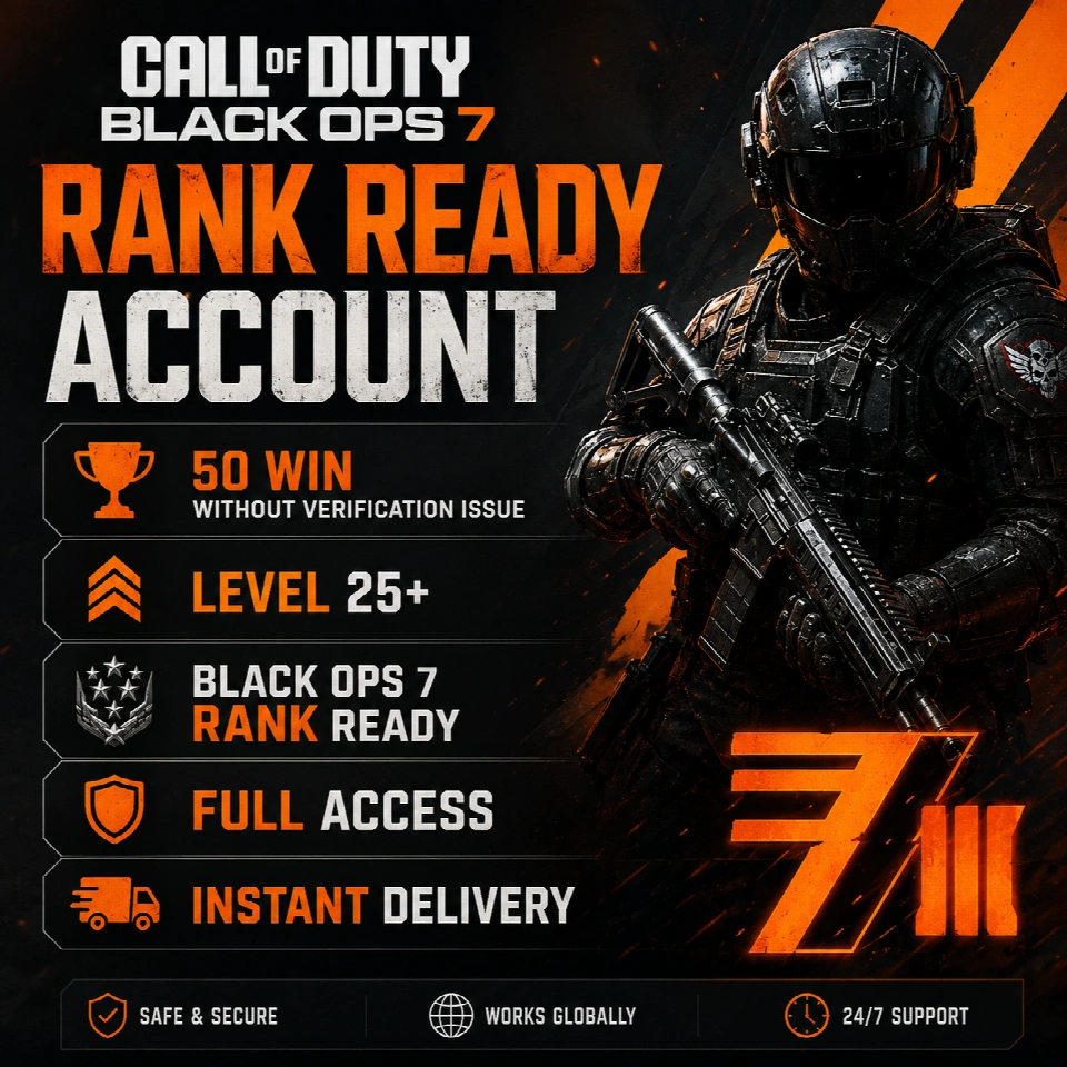 50 胜 无验证问题 🔥 LEVEL 25+ 🔥 Black ops 7 等级就绪 🔥 完全访问 🔥