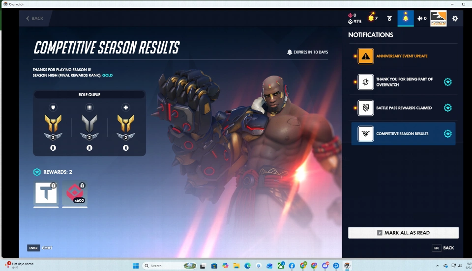 Overwatch 2 双金 DPS银 96级 完全访问