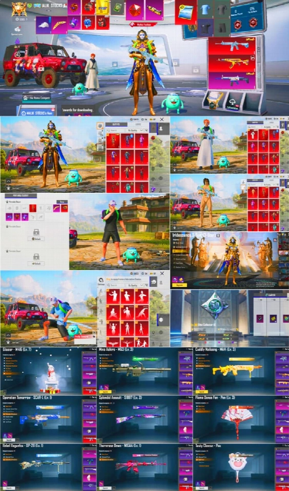 🔥 双神话 + M416 冰川满级 | 👑 法老女王 X 套装 2★ | 🕰️ S3 老账号 | ⚔️ 利威尔 + 巨人 + 宿傩套装 | 💎 7 个大材料 + 17 个组合实验室 | 🔫 M7
