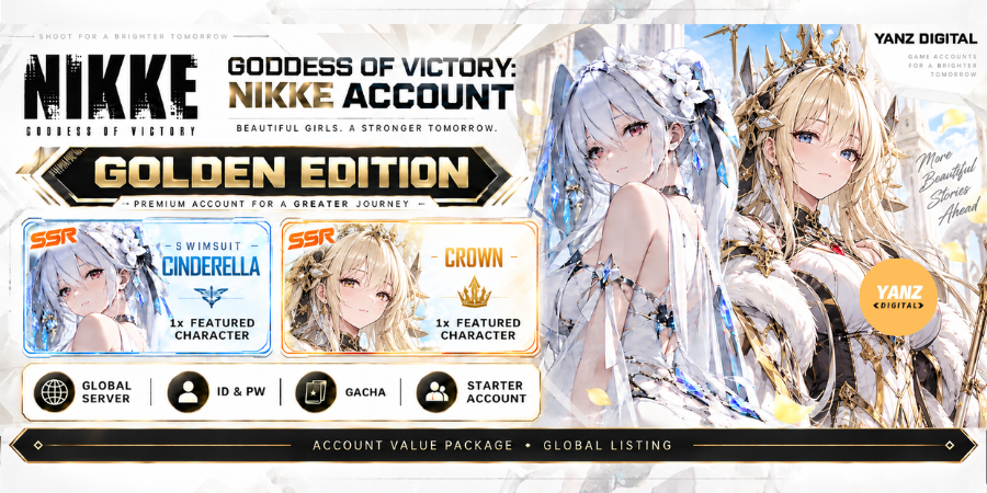 [全球] 账号 胜利女神：妮姬 | SSR 泳装灰姑娘 + 皇冠