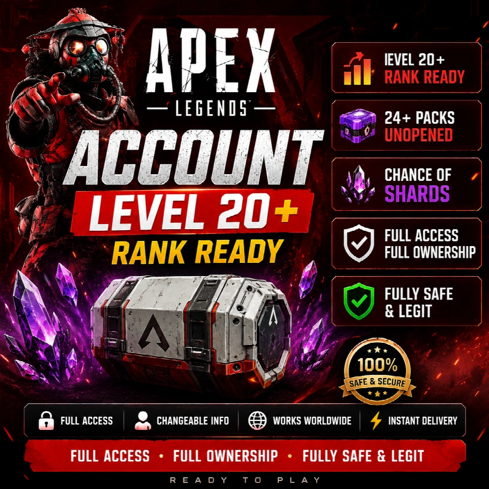 APEX LEGENDS 账号 等级20+ 排位可用 24+未开启礼包 碎片机会 支持EA/Steam/PSN绑定 完全访问