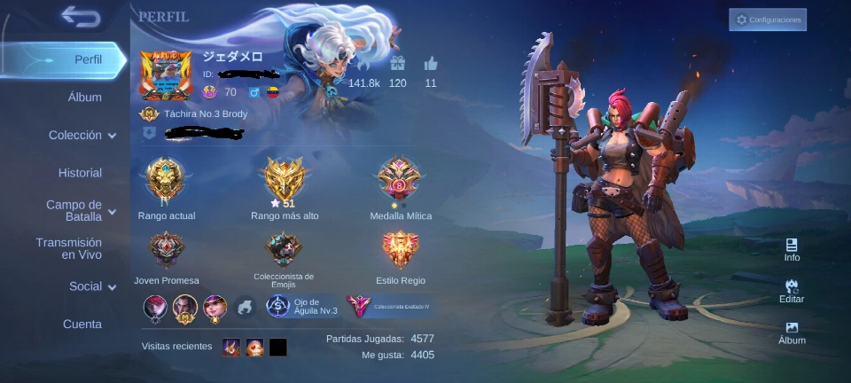 Mobile Legends账号 全面访问 Venezuel