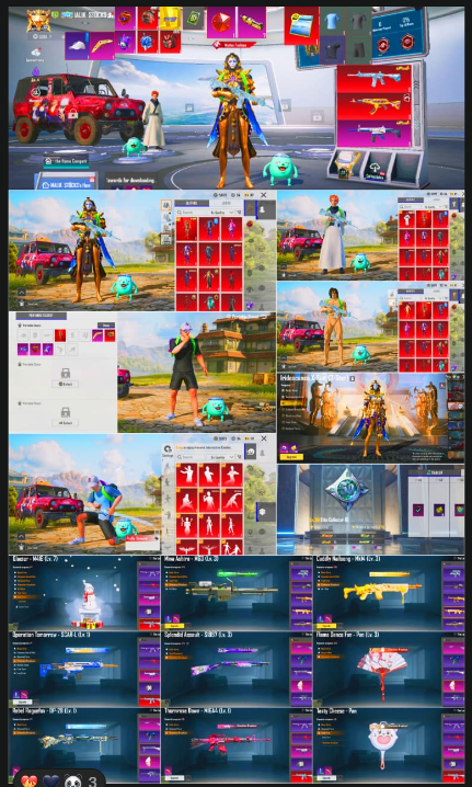 M416 冰川 MAX | 法老女王 2 星 | S3 旧账号 | 64 个神话级 | 7.3 大量材料 | M762 PMGC MAX | 双神话级展示 | 蓝色 + 黑色 TDM 球衣