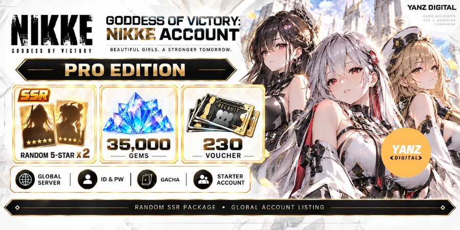 [全球] 账号 胜利女神：妮姬 | 随机 5星 x2 + 35000 宝石 + 230 凭证