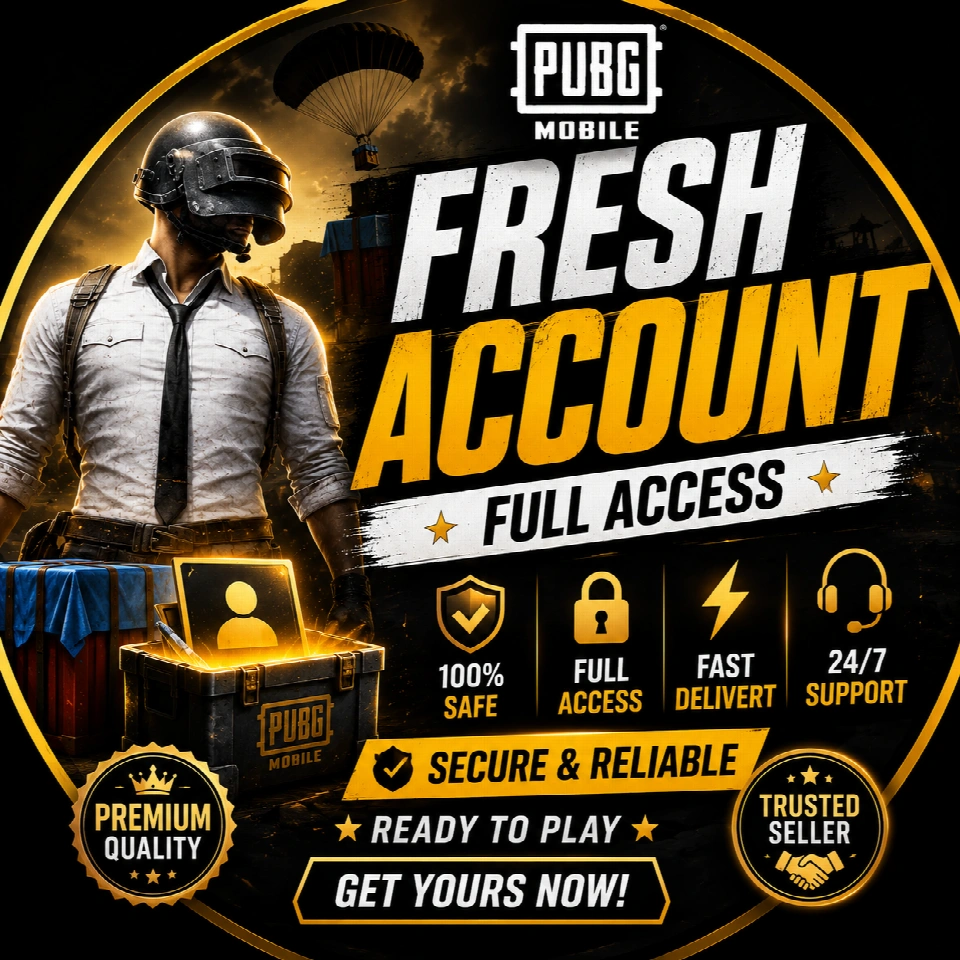 PUBG MOBILE 新账号 | 完全访问权限 | 高级账号 | 快速发货 | 100%安全 | 24/7客服支持