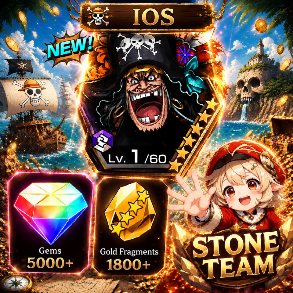 IOS EX Blackbeard 5K宝石 1800金币 6★英雄 3-20