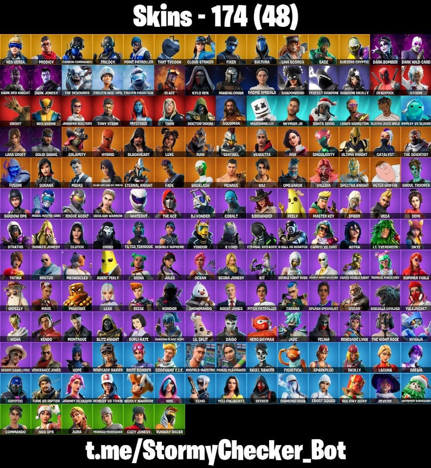 174皮肤 ⭐ Merry Mint Axe ⭐ Sage Snap Axe ⭐ Candy Axe ⭐ Lewis Hamilton ⭐ Neymar Jr ⭐ Lara Croft ⭐ Padme Amidala ⭐ Avengers ⭐ Jabba Switcway ⭐ FA