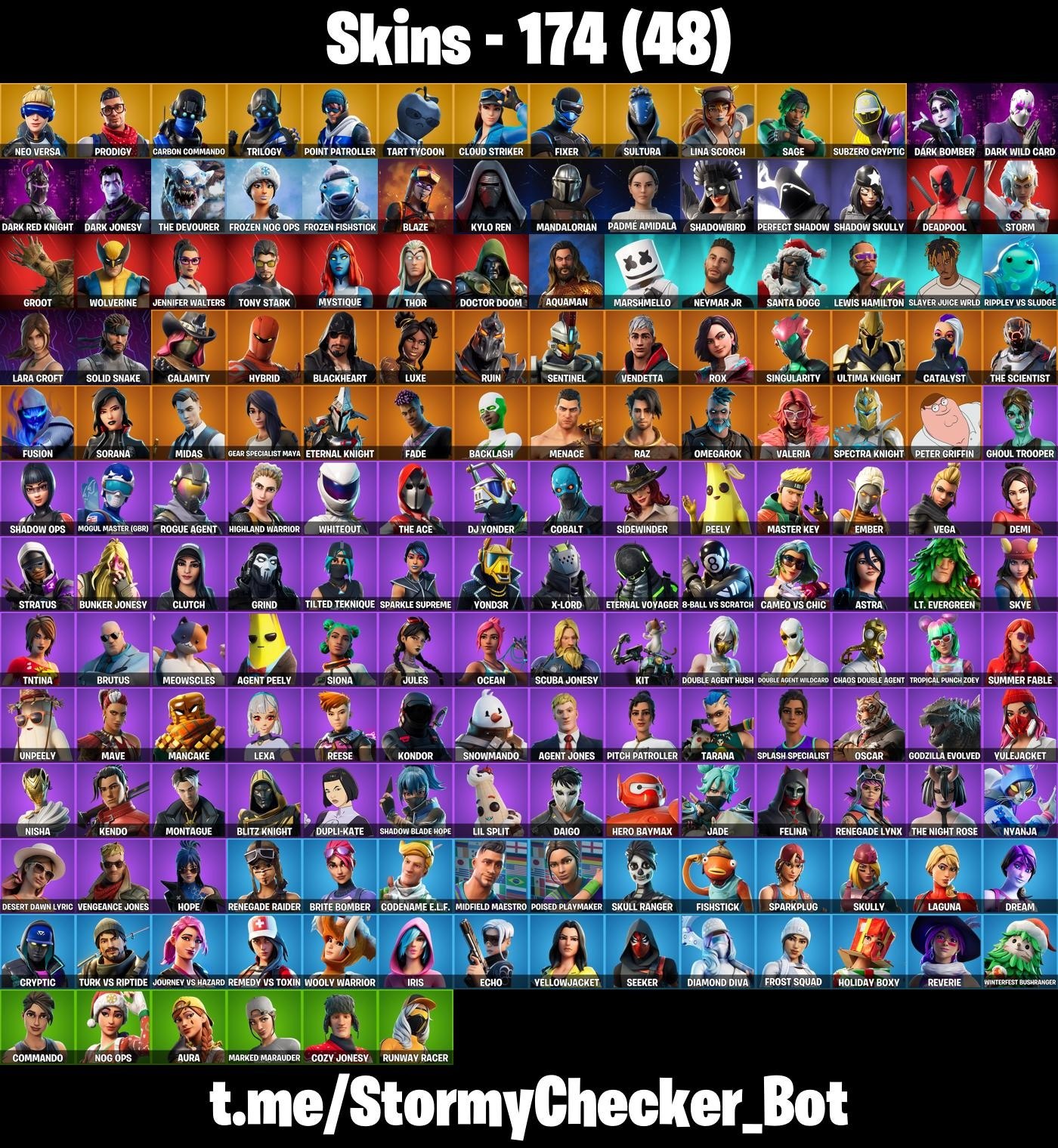 174皮肤 ⭐ Merry Mint Axe ⭐ Sage Snap Axe ⭐ Candy Axe ⭐ Lewis Hamilton ⭐ Neymar Jr ⭐ Lara Croft ⭐ Padme Amidala ⭐ Avengers ⭐ Jabba Switcway ⭐ FA