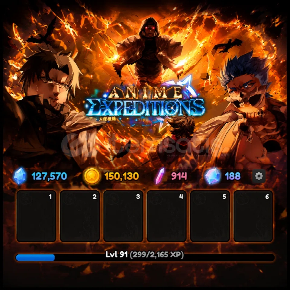 Anime Expeditions 账号 /+70LEVEL/+100K GEMS