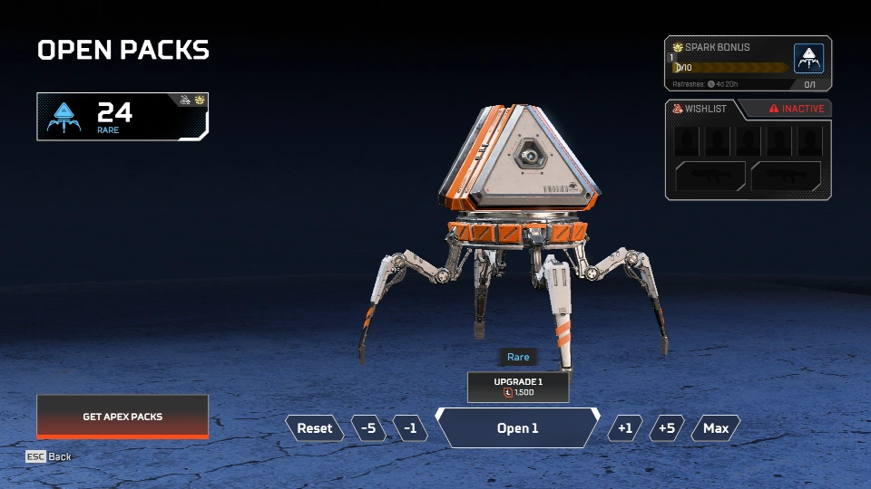 EA + STEAM APEX LEGEND 排位就绪 等级20 24个未开启包（有碎片机会）完全访问